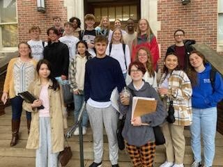 DoDEA students group photo.